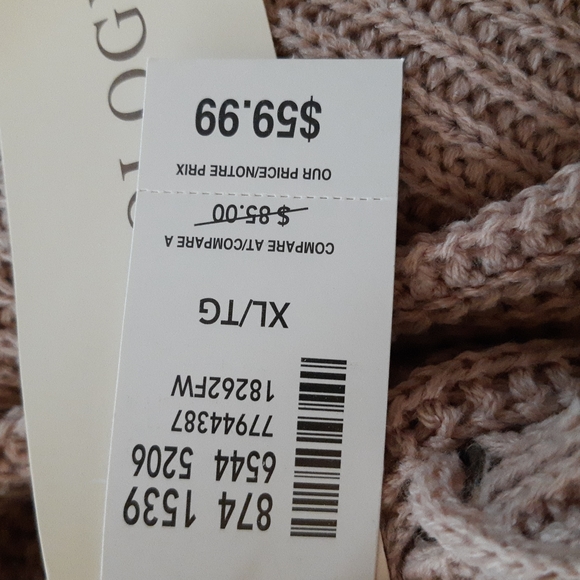 Womans Urbanology Sweater, knitted peachy Brown Color, Size XL, Side Details, - Picture 14 of 14